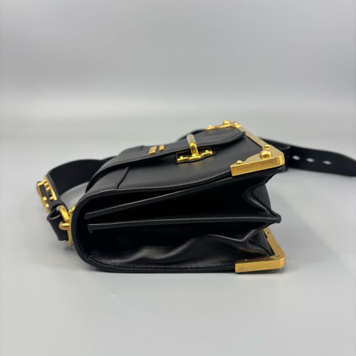 Prada Small Cahier Saffiano Calfskin Black