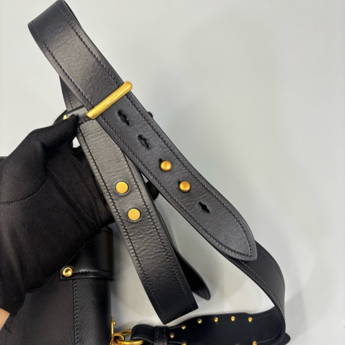 Prada Small Cahier Saffiano Calfskin Black