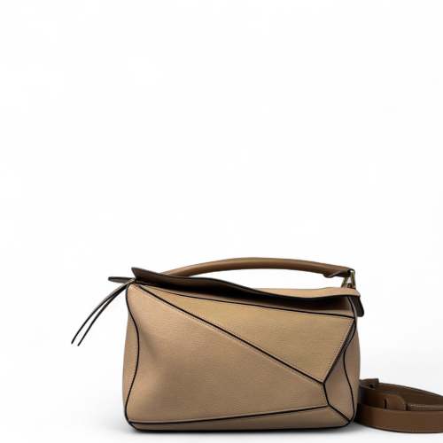 Loewe Medium Puzzle Grained Calfskin Dark Deige