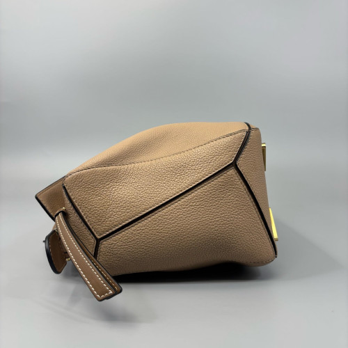 Loewe Medium Puzzle Grained Calfskin Dark Deige