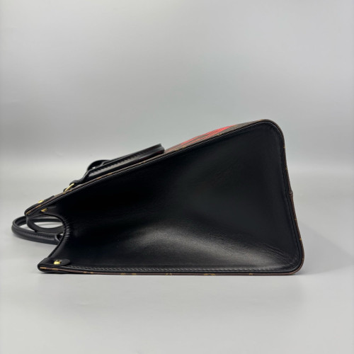 Louis Vuitton Onthego MM Monogram Brown Black Red