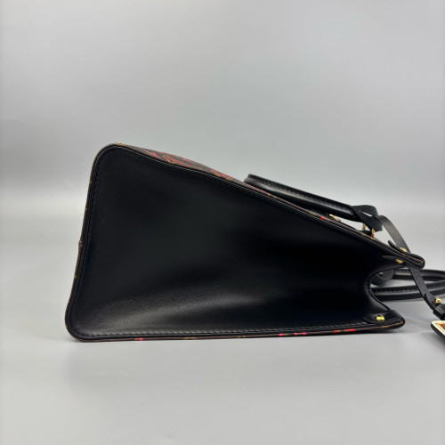 Louis Vuitton Onthego MM Monogram Brown Black Red