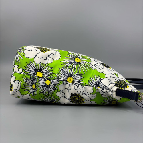 Prada Tote Bag Canvas Green White Black