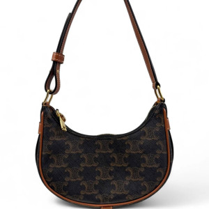 Celine Mini Ava Shoulder Bag Triomphe Brown Black
