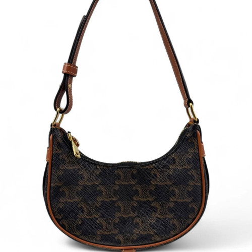 Celine Mini Ava Shoulder Bag Triomphe Brown Black