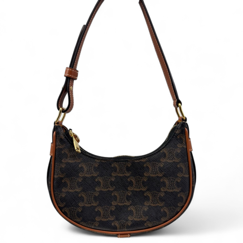 Celine Mini Ava Shoulder Bag Triomphe Brown Black