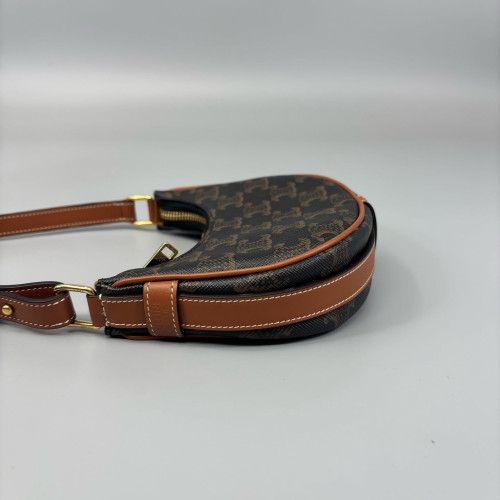 Celine Mini Ava Shoulder Bag Triomphe Brown Black