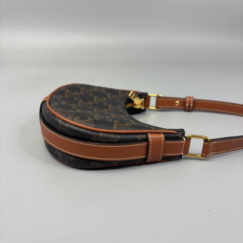 Celine Mini Ava Shoulder Bag Triomphe Brown Black