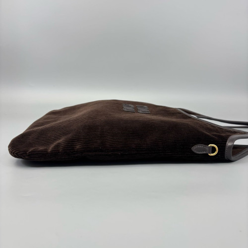 Miu Miu Ivy Regular Corduroy Calfskin Brown