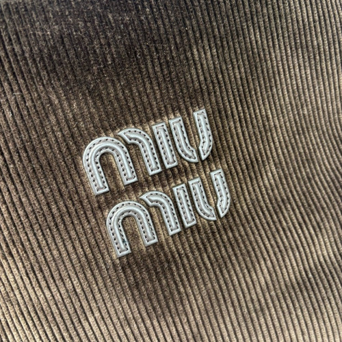 Miu Miu Ivy Regular Corduroy Calfskin Brown