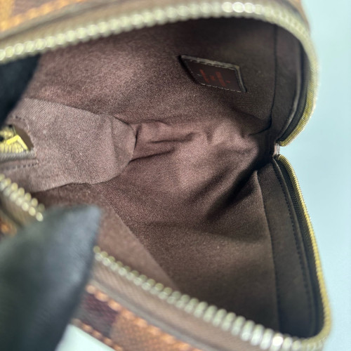 Louis Vuitton Geronimos Belt Bag Damier Ebene Brown