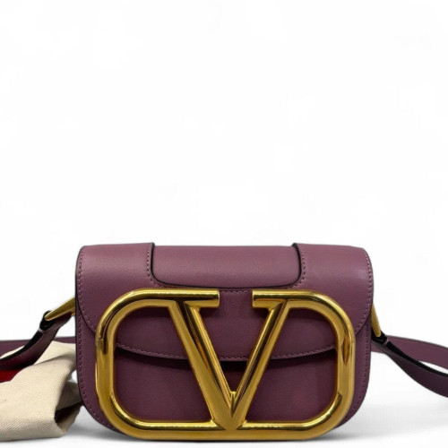 Valentino Flap Bag Smooth Calfskin Purple