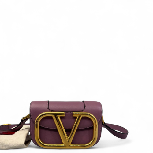 Valentino Flap Bag Smooth Calfskin Purple
