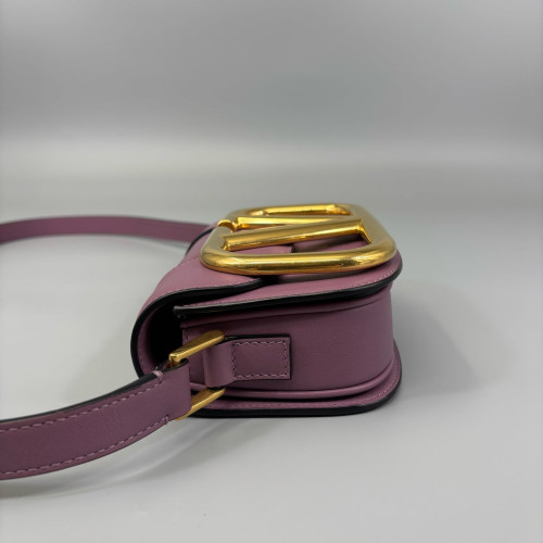 Valentino Flap Bag Smooth Calfskin Purple