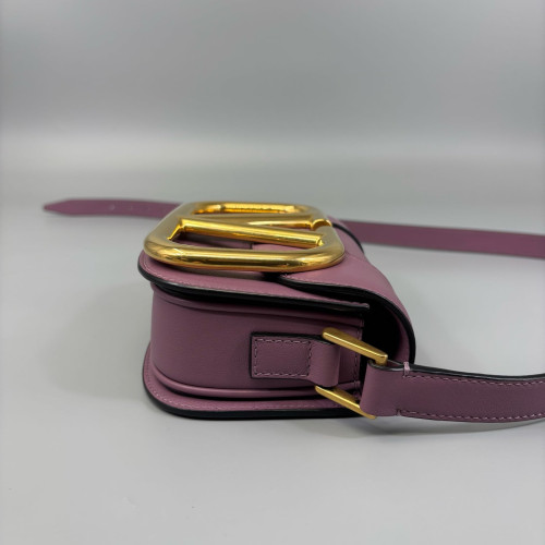Valentino Flap Bag Smooth Calfskin Purple