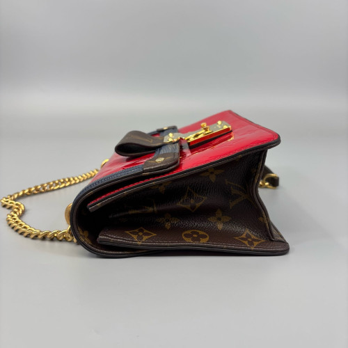 Louis Vuitton Shoulder Bag Vernis Monogram Red Blue Brown