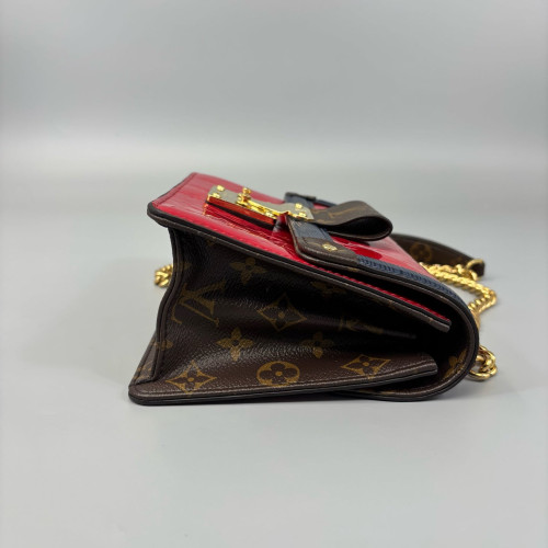Louis Vuitton Shoulder Bag Vernis Monogram Red Blue Brown