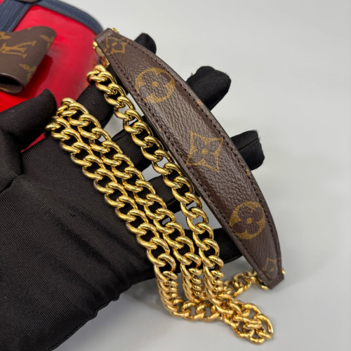 Louis Vuitton Shoulder Bag Vernis Monogram Red Blue Brown