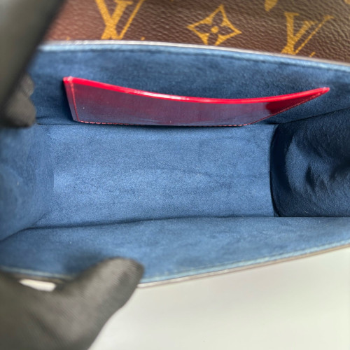 Louis Vuitton Shoulder Bag Vernis Monogram Red Blue Brown