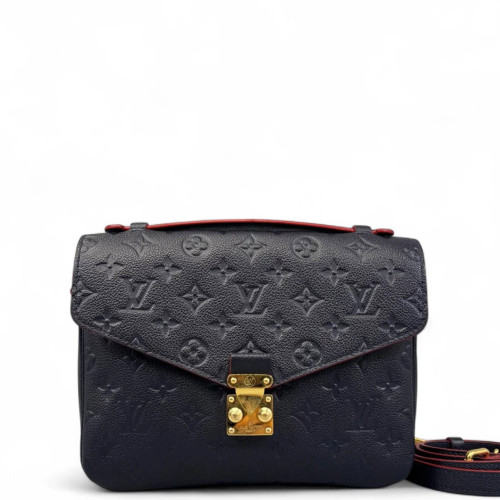 Louis Vuitton Pochette Metis Monogram Empreinte Black Red