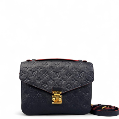 Louis Vuitton Pochette Metis Monogram Empreinte Black Red