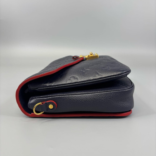 Louis Vuitton Pochette Metis Monogram Empreinte Black Red