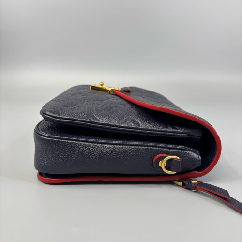 Louis Vuitton Pochette Metis Monogram Empreinte Black Red