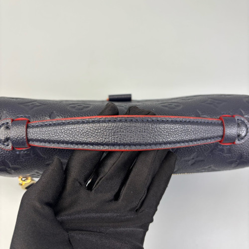 Louis Vuitton Pochette Metis Monogram Empreinte Black Red