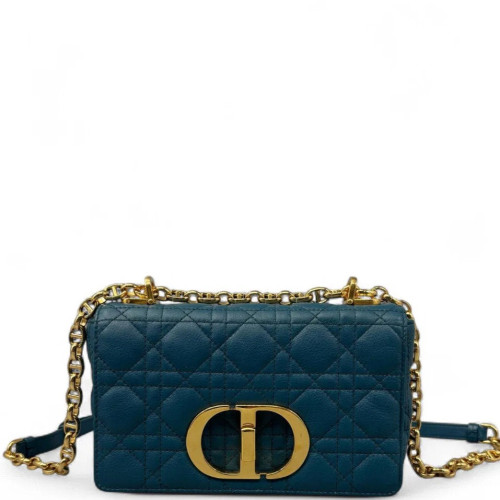 Dior Small Caro Bag Calfskin Teal Dior Small Caro Bag Calfskin Teal