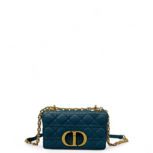 Dior Small Caro Bag Calfskin Teal Dior Small Caro Bag Calfskin Teal