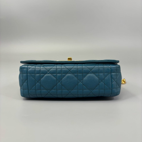 Dior Small Caro Bag Calfskin Teal Dior Small Caro Bag Calfskin Teal