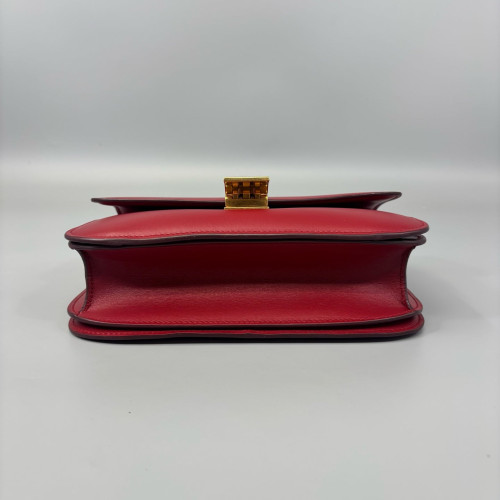 Celine Medium Classic Box Calfskin Red