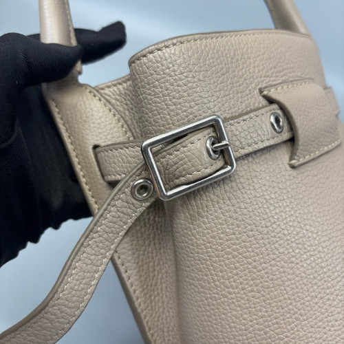 Celine Nano Big Bag Bucket Grained Calfskin Taupe