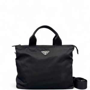 Prada Tote Bag Nylon Vela Black