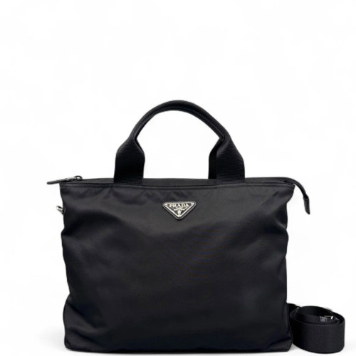 Prada Tote Bag Nylon Vela Black