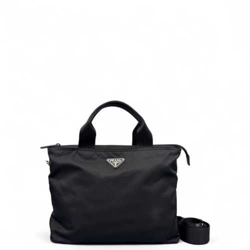 Prada Tote Bag Nylon Vela Black