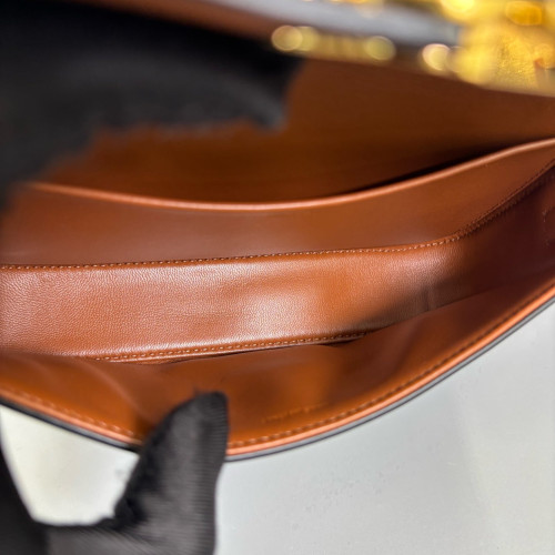 Celine Triomphe Medium Tilly Triomphe Shoulder Bag Triomphe Brown Black