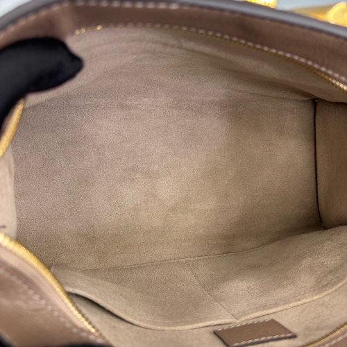 Louis Vuitton Tote Bag Snakeskin Calfskin Brown Beige