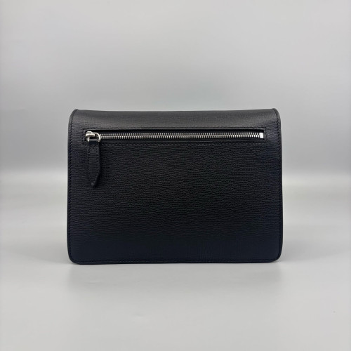 Burberry Small Macken Crossbody Bag Calfskin House Check Black Beige Brown