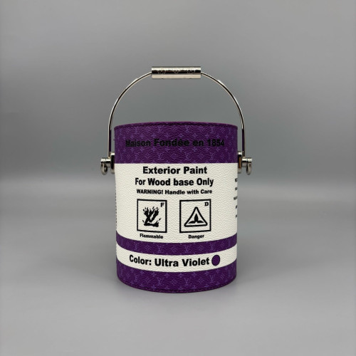 Louis Vuitton Crossbody Bag Calfskin Purple White