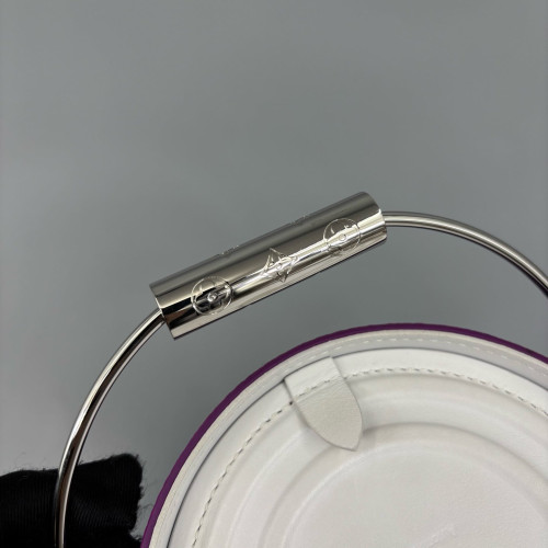Louis Vuitton Crossbody Bag Calfskin Purple White