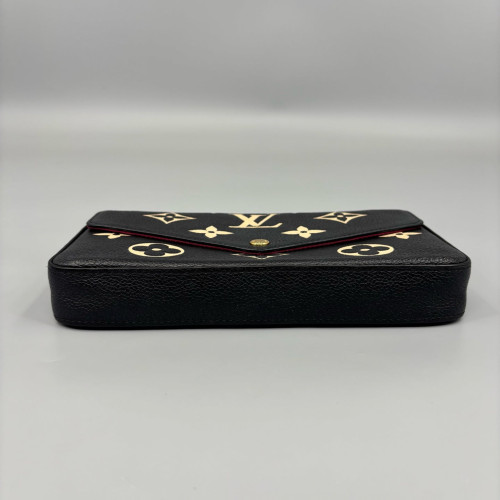 Louis Vuitton Pochette Felicie Chain Wallet Monogram Empreinte Giant Black White