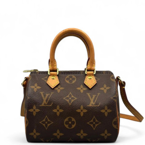 Louis Vuitton Nano Speedy Bandouliere Monogram Brown