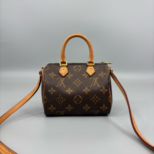 Louis Vuitton Nano Speedy Bandouliere Monogram Brown