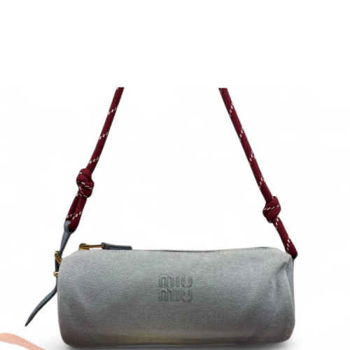 Miu Miu Shoulder Bag Canvas Blue