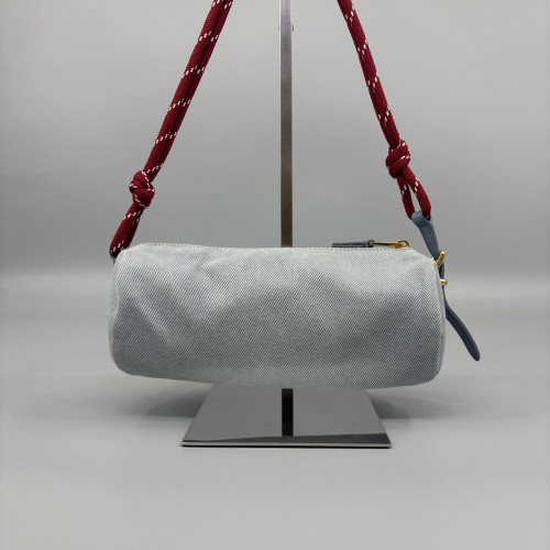 Miu Miu Shoulder Bag Canvas Blue