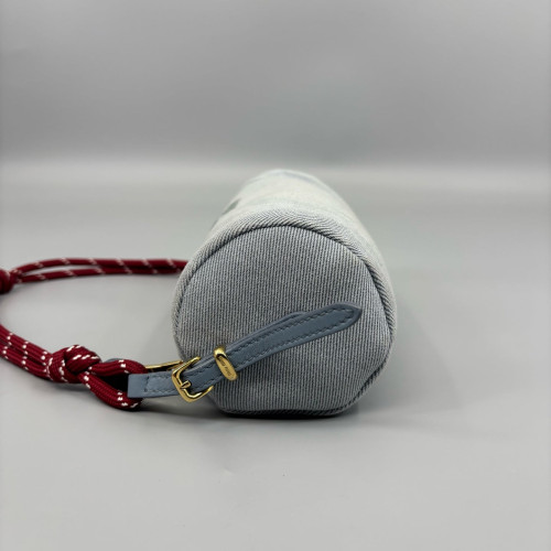 Miu Miu Shoulder Bag Canvas Blue