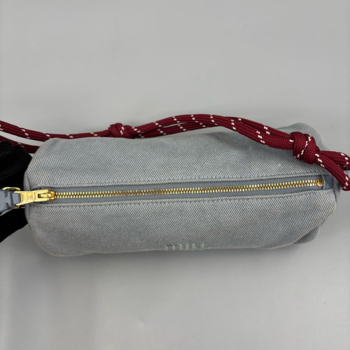 Miu Miu Shoulder Bag Canvas Blue