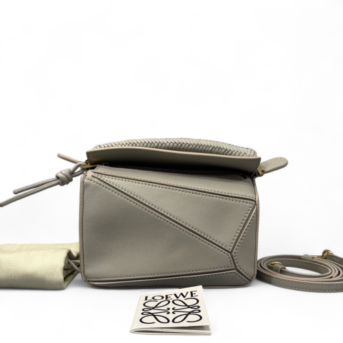 Loewe Mini Puzzle Calfskin Light Grey Loewe Mini Puzzle Calfskin Light Grey