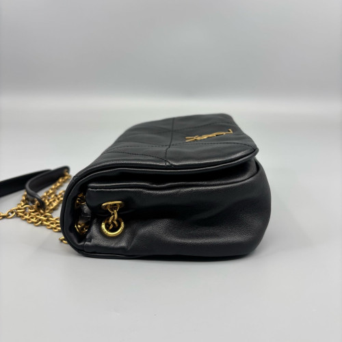 Yves Saint Laurent Shoulder Bag Lambskin Black